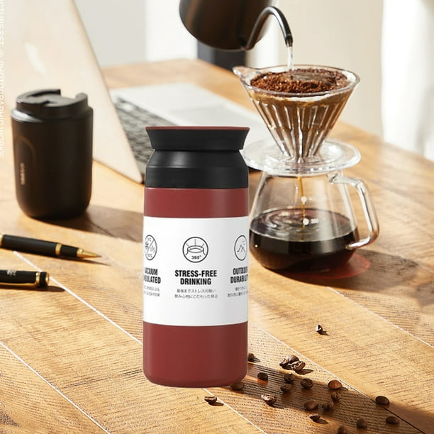 Taza térmica para café | Vaso de viaje de acero inoxidable 304 | Copa Hermética Aislante al Vacío | Transporte portátil de coches | Multicolor, 16,8 cm | Bebida caliente/fría | Fácil de limpiar