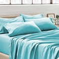 thumbnail image 2 of Bare Home Premium 1800 Ultra-Soft Double Brushed Microfiber Pillowcase Bulk Pack, Standard, 4 Pack, Aqua, 2 of 5