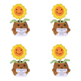 thumbnail image 1 of Plantas en Macetas Crochet Con Cartas Positivas Escritorio (girasol), 1 of 4