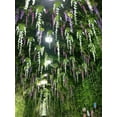thumbnail image 2 of 3.6 Feet Artificial flower Silk Wisteria Vine Rattan Fake Wisteria Garland Hanging Flowers for Home Garden Party Wall Wedding Decor,6 Pieces (WHITE ), 2 of 6
