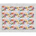thumbnail image 1 of Ocean Animal Decor Tapestry, Coral Reef Scallop Shells Fish Figures Sea Plants Polyp Murky Nautical Decor, Wall Hanging for Bedroom Living Room Dorm Decor, 60W X 40L Inches, Multi, by Ambesonne, 1 of 2
