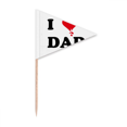 thumbnail image 1 of J'aime Papa Amour Bonheur Cure-Dent Triangle Toppers de Cupcake Drapeau, 1 of 3