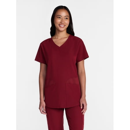 Grey's Anatomy Women's Scrub Top with Short Sleeves, Sizes S-3XL