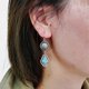 thumbnail image 2 of Granjero Gordo Pendientes colgantes de estilo retro con diseño único y nuevo para mujer, joyería étnica bohemia vintage (azul), 2 of 2