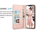 thumbnail image 6 of Tiflook Wallet Case For iPhone 13 Pro (6.1 inch) 2021 Luxury ID Cash Credit Card Slots Holder Carrying Pouch Folio Flip PU Leather Cover [Detachable Magnetic Case] - Rose Gold, 6 of 7