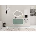 thumbnail image 2 of 36 Inch Floating Bathroom Vanity with Drop-Shaped Resin Basin, Storage Side Cabinet & Soft-Close Doors - Modern Space-Saving Bathroom Furniture (Knockdown Assembly), 2 of 9