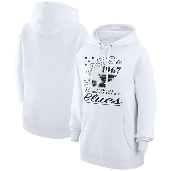 Men's Starter  White St. Louis Blues Arch City Team Graphic Fleece Pullover Hoodie