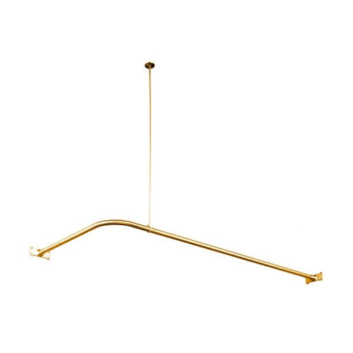 Kingston Brass 62'' LShaped Fixed Shower Curtain Rod
