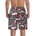thumbnail image 3 of Naloa Various Languages Mother Men's Beach Shorts, Surfing shorts, Swim trunks, Quick Dry Swim Trunks for Surfing Beach Fun - 3X-Large, 3 of 9