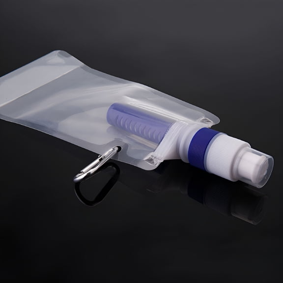 ACDANC Foldable Flexible Water Filter Bag Bladder Water Filtration Bottle with Carabiner for Outdoor Emergency Survival Camping Hiking