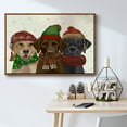 thumbnail image 5 of Christmas 3 Winter Labs - Framed Gallery Wrapped Holiday Canvas - 17 x 25 - Rosewood Frame, 5 of 8