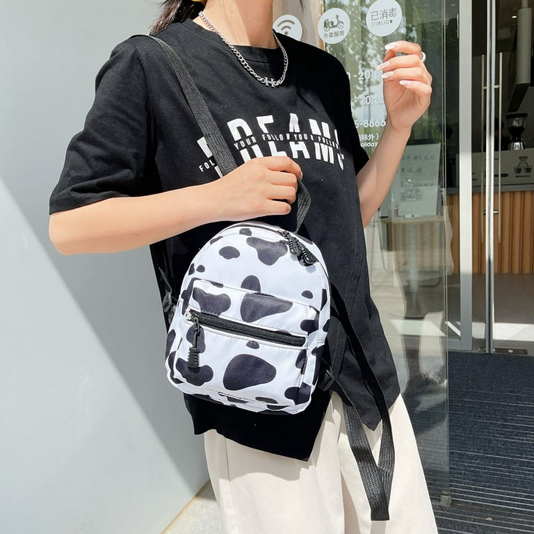 Funnybeans Mini Backpack Girls Cute Small Backpack Purse for Women Teens Kids School Travel Shoulder Purse Bag (Cow), Kids Unisex