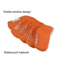 thumbnail image 4 of Uxcell Protection Sleeve Visible Window Golf Club Iron Head Covers Orange 10 Pack, 4 of 5