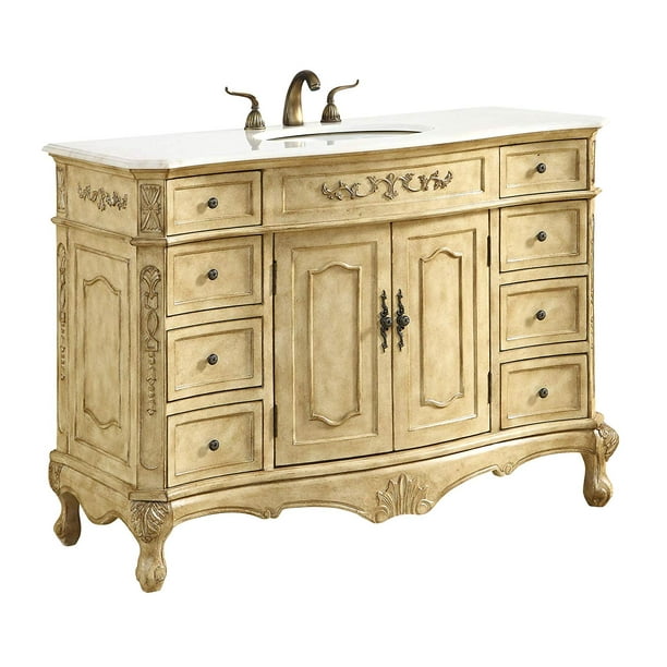 Elegant Decor 48 in. Single Bathroom Vanity set in Antique Beige