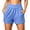 Blue, variant on Womens Yoga Shorts Pocket High Waist Stretchy Solid Print Lightweight Gym Shorts for Sporty Wear Black L