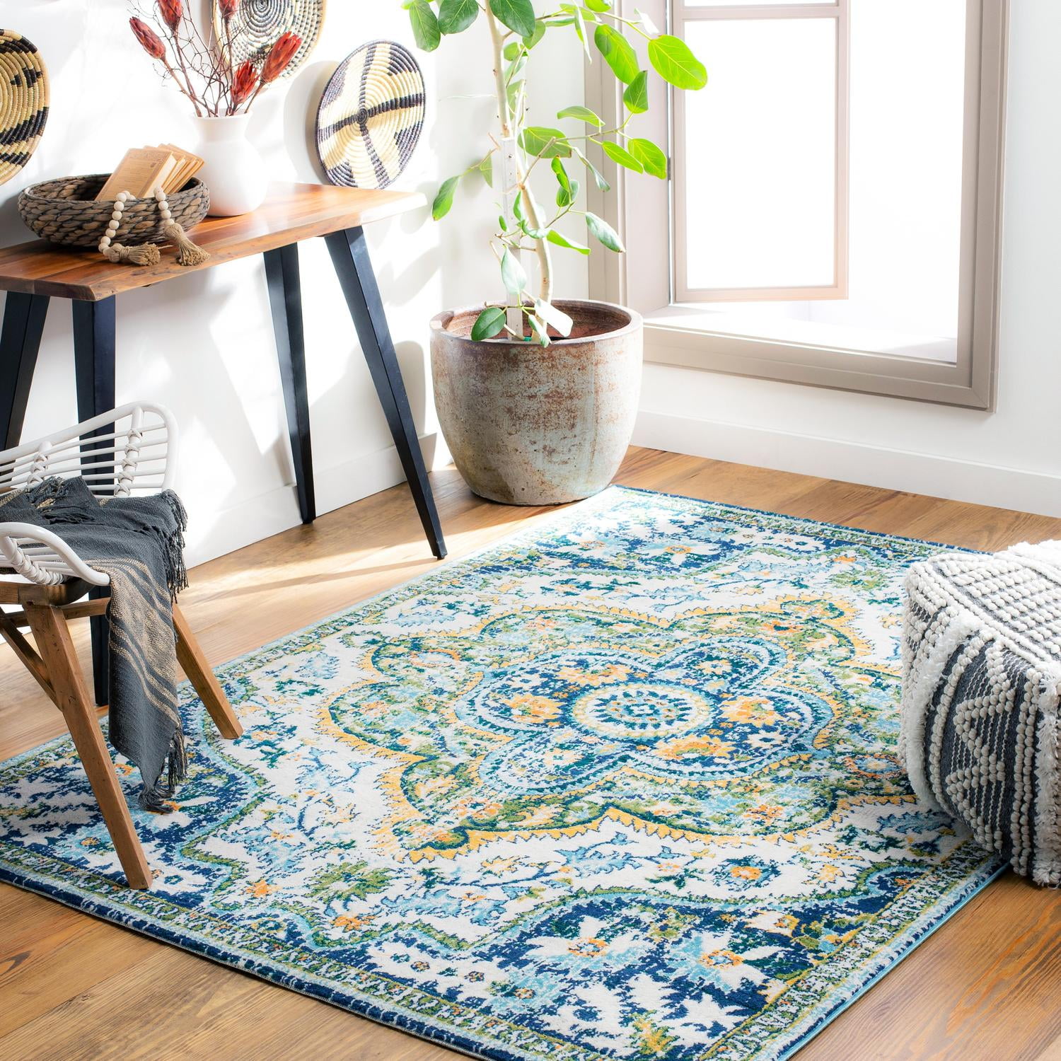 Floransa Olive/Navy 9' x 12'3
