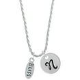 thumbnail image 1 of Delight Jewelry Silvertone Bliss Oval Silvertone Script Initial Disc - N - Charm Necklace, 20"+3", 1 of 4