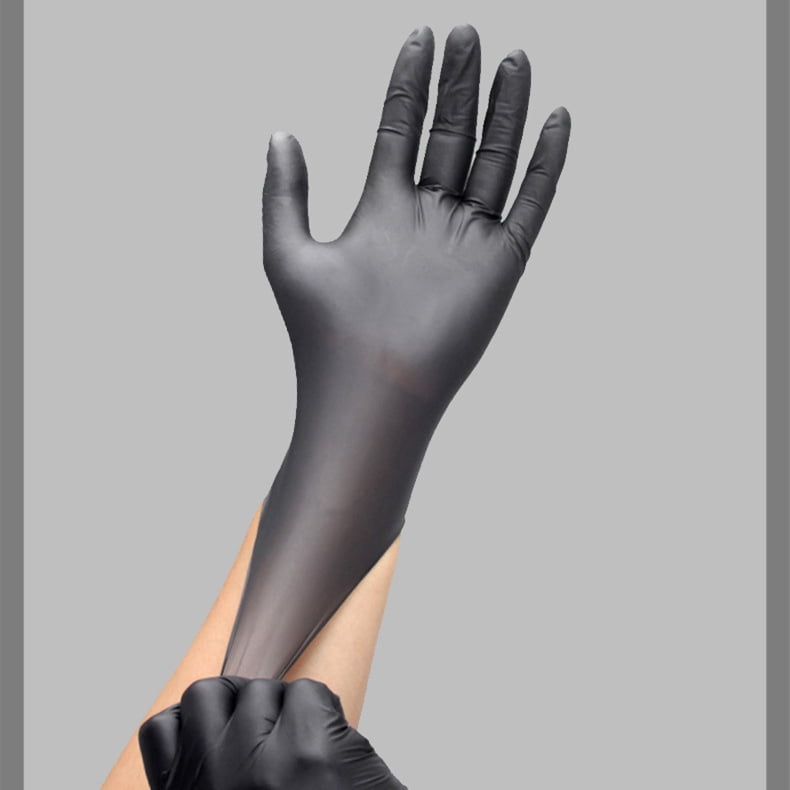 Buy Disposable Black Nitrile Gloves Small 100 Count Powder and Latex
