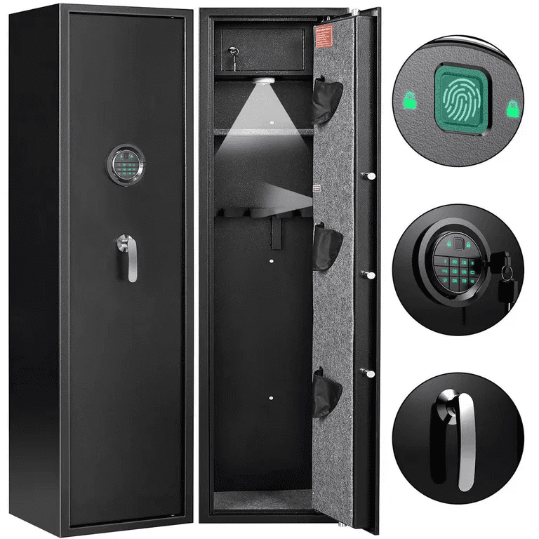 FOORSUN Large Gun with Fingerprint Unlocking，Gun Safe for Home