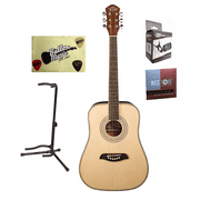Oscar Schmidt OG1 3/4 Size Natural Finish Acoustic Guitar PLAYER PACK Bundle