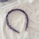 thumbnail image 2 of Diadema con volantes de satén de Color sólido diadema bonita y dulce accesorios nupciales para el cabello diadema de satén púrpura ShuxiuWang 9024715106230, 2 of 2