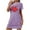 Purple, variant on Xfvqtps Valentine's Day Nightgown for Women Plus Size Red Heart Print Short Sleeve Crew Neck Solid Color Lightweight Soft Comfortable Pajamas Black