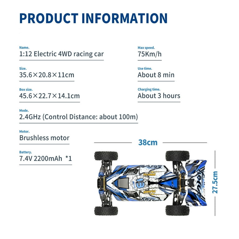 Wltoys 124017 Brushless RTR 1/12 2.4G 4WD 75km/h RC Car Wltoys 124017 Brushless RTR 1/12 2.4G 4WD 75km/h RC Car