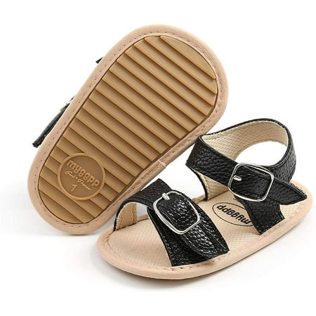 

Infant Baby Girls Sandals Soft Sole T-Strap Toddler Flats First Walkers Summer Shoes