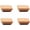 Oak, variant on Gamvdout Wood Pull Handles 4Pcs Square Drawer Cabinet Solid Wood Handle Wooden Wardrobe Door Log Cabinet Single Hole Handle Oak 60Mm