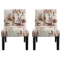 thumbnail image 3 of Engineered wood red floral accent chair / Instant setup for home comfort, 3 of 4