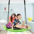 thumbnail image 5 of WYDK Kids Hanging Chair Swing Tent Set, Hammock Nest Pod Hanging Swing Seat for Boys/Girls, Children Swing Play House with Detachable Play Tent, Max Capacity 330 LBS, 40", Green, 5 of 9