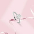 thumbnail image 5 of 2 Carat IGI Certified Emerald Cut Lab Grown Diamond Engagement Ring for Women 10K White Gold | Stunning Solitaire with Accents Diamond Rings | Color E Clarity VVS2 | Size 3 Diamond-Capitals, 5 of 9
