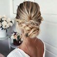 thumbnail image 4 of Bridal Pearl Crystal Hairpins Silver Rhinestone Wedding Hair Pin Tiny Pearl Hair Pins Vintage Pearl Bride Hairpins Decorative Hair Accessories for Women and Girls Headdress Pack of 3 (Silver), 4 of 5