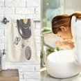 thumbnail image 7 of Yayeee 2 Pack Hand Towels for Bathroom 100% Cotton 16" x 28" Soft Absorbent Kitchen Towel, Beige Astronaut Planet, 7 of 7