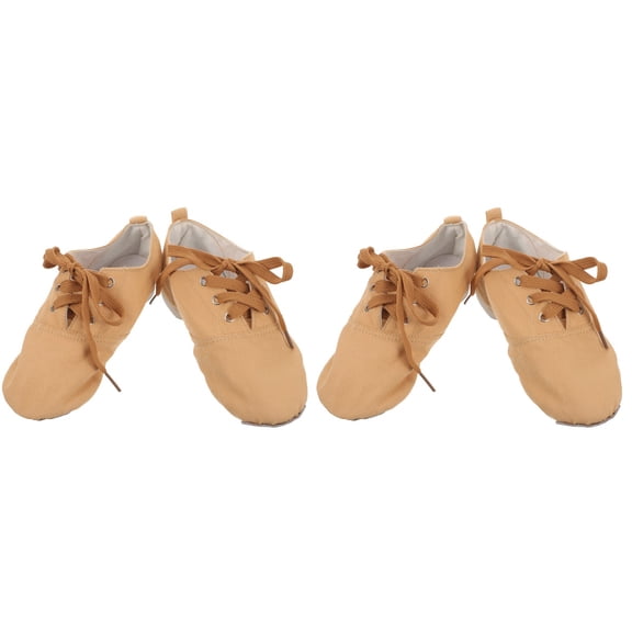 2 Pairs Exercise Shoes Soft Sole Dance Daughter Gifts Mother Ballet Slippers Womens House Girl Miss and Cotton