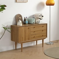 43" Accent Sideboard Buffet for Entryway, Living Room, Oak