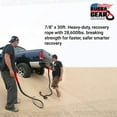 thumbnail image 2 of Bubba Rope 176680RDG Power Stretch Recovery Rope, 7/8” x 30 ft. – Heavy-Duty Vehicle Recovery Rope: 28,600 lbs. Breaking Strength - Red, 2 of 7