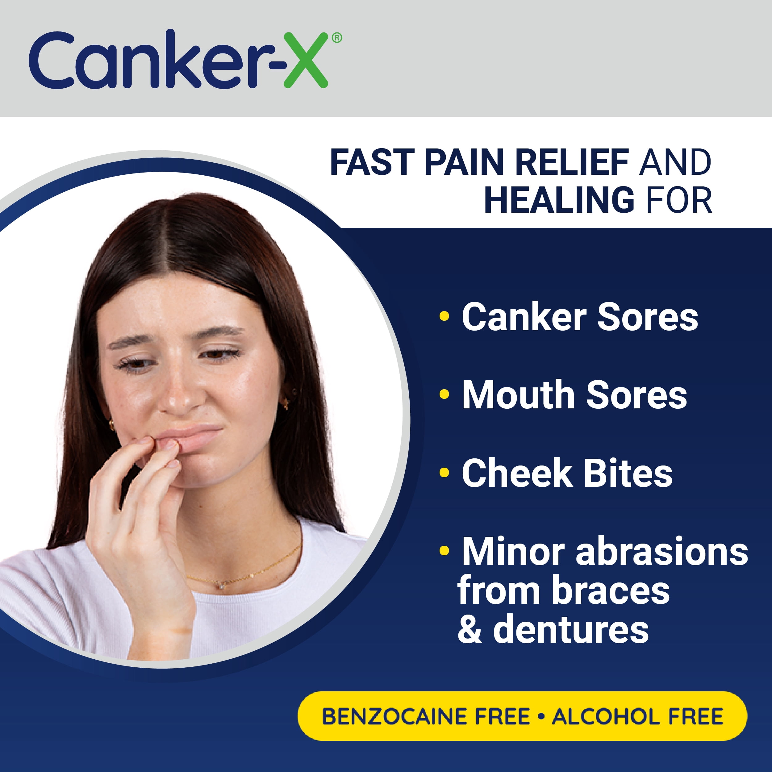 Canker-X Rincinol Oral Rinse Mouthwash, Quick Pain Relief from Canker Sores, Mouth Sores,  , 4.0 Fl. Oz. (120 mL)