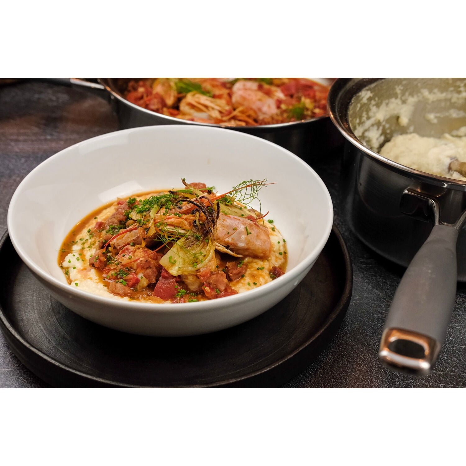 CookCraft Original 3-Qt. Tri-Ply Stainless Steel Sauce Pan featuring Silicone Handles and Convenient Lid with Patented Rim Latch