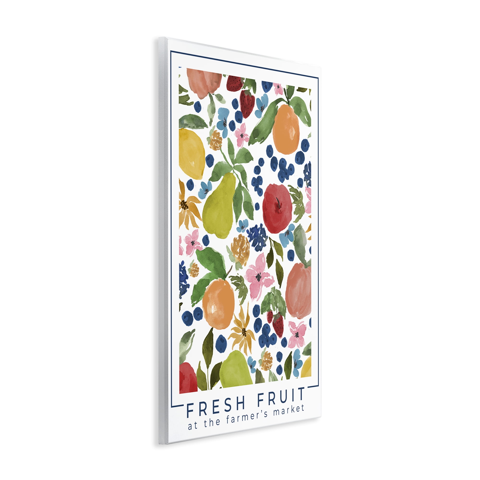 Stupell Industries Fresh Fruit Market Pattern Wall Plaque Art, design by Lucille Price