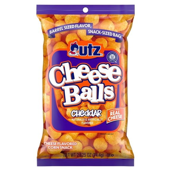 Utz Cheddar Cheese Balls, 2.625 oz. - Pack of 5