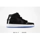 thumbnail image 4 of Ni - ke Air AJ1 CAMPUS SNEAKER BLACK-DARK CONCORD-WHITE Size 10, 4 of 5
