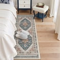 thumbnail image 4 of Roxstand 2'x6' Washable Runner Rug for Hallway Entrance Bedroom Entryway, Vintage Oriental Non Slip Stain Resistant Kitchen Rugs, Blue, 4 of 10