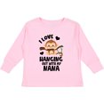 thumbnail image 3 of Inktastic Monkey I Love Hanging out with My Nana Boys or Girls Long Sleeve Toddler T-Shirt, 3 of 5