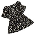 thumbnail image 4 of Fiudx Ofertas de La Semana Blusa Informal de Manga Corta con Cuello En V y Botones Estampados para Mujer a La Moda, 4 of 7