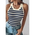 thumbnail image 3 of Tank Tops with Built in Bras Athletic Tank Tops for Women Ribbed Tank Top Fitness Workout Running Tops Blue  M, 3 of 5