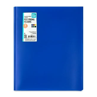 Pen+Gear Poly Folder, 3 Prong 2 Pocket, Blue, Letter Size