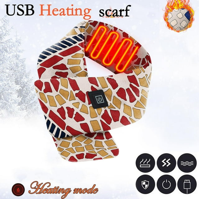 Womens' Hearting Warming Scarf FashionableSmart Mobile Power USB Charging Neck And Shoulder Winter Cold Protection And Warm Heating Men And Women Scarf