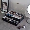 thumbnail image 2 of Organizador de gafas de sol ProCase, 12 ranuras, acrílico, parte superior transparente, negro, 2 of 6
