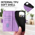 thumbnail image 2 of Jiahe Cover for iPhone XS Max, Wallet Case with Credit Card Holder,Rugged Magnetic Buckle Shockproof Folio Flip Leather Card Slot Stand Full Body Protection Case Cover, purple, 2 of 8
